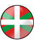 Drapeau basque rond - 15cm - Sticker/autocollant