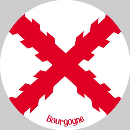 Croix bâtons de Bourgogne - 15cm - Sticker/autocollant