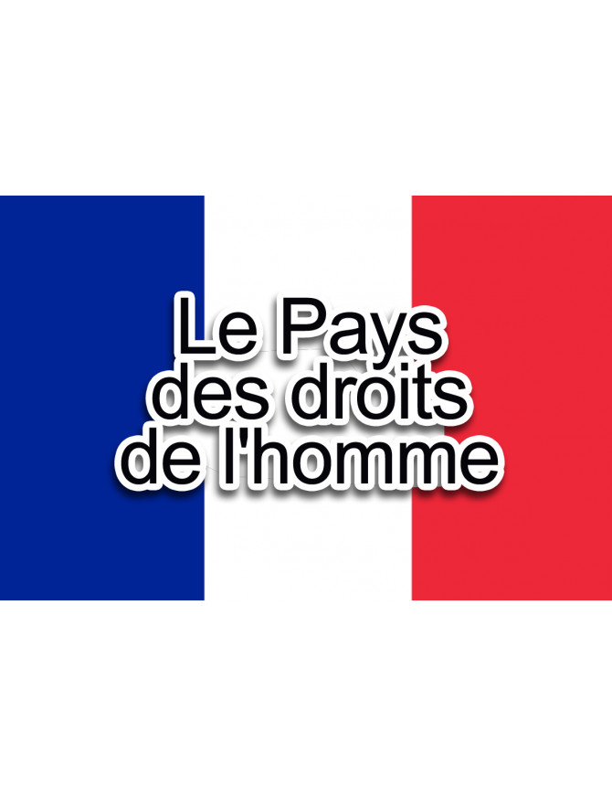 Droits de l'homme - 5x3.3cm - Sticker/autocollant