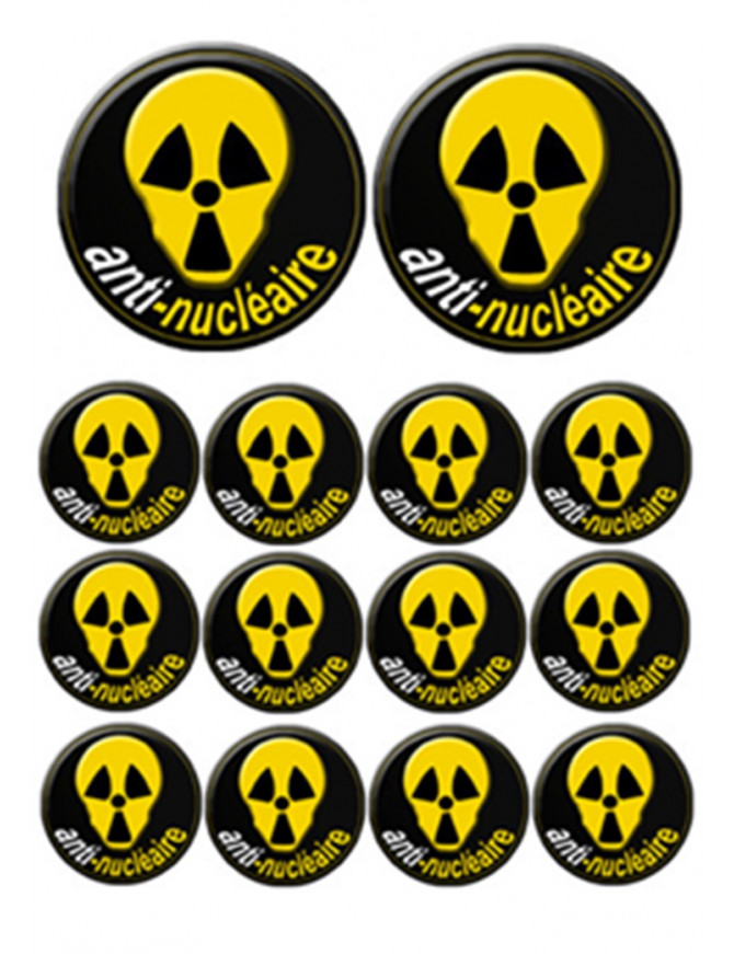 anti-nucleaire - 2fois 10cm 12fois 5cm - Sticker/autocollant