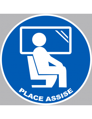 Place assise - 20cm - Sticker/autocollant