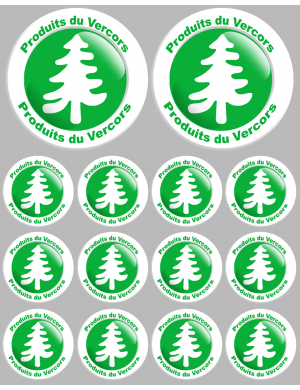 Produits du Vercors (2fois 10cm, 12fois 5cm) - Sticker/autocollant