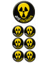 anti-nucleaire - 1fois 10cm 6fois 5cm - Sticker/autocollant