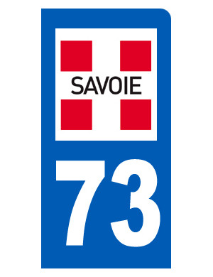 immatriculation motard 73 Savoie - Sticker/autocollant