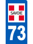 immatriculation motard 73 Savoie - Sticker/autocollant