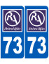 immatriculation 73 région - Sticker/autocollant