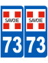 immatriculation 73 (Savoie) - Sticker/autocollant