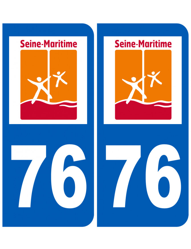 immatriculation 76 (Seine-Maritime) - Sticker/autocollant