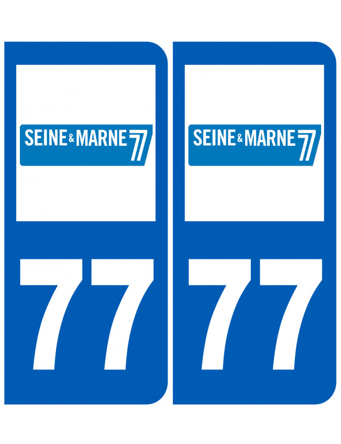 immatriculation 77 (Seine-et-Marne) - Sticker/autocollant