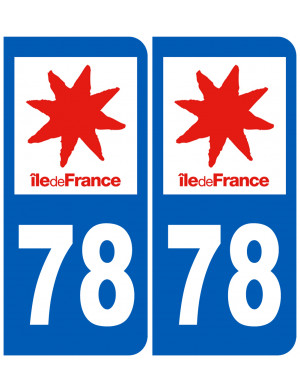 immatriculation 78 (région) - Sticker/autocollant