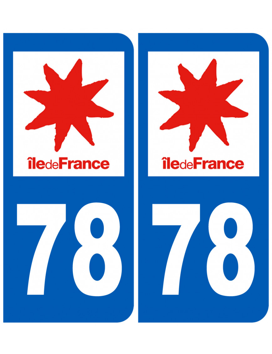 immatriculation 78 (région) - Sticker/autocollant