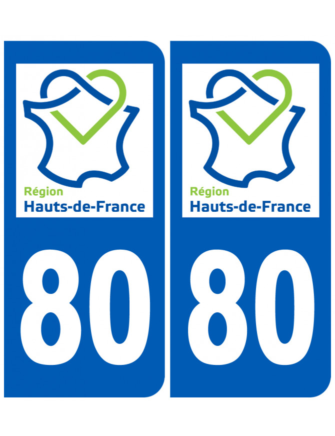 immatriculation 80 (région) - Sticker/autocollant