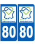 immatriculation 80 (région) - Sticker/autocollant