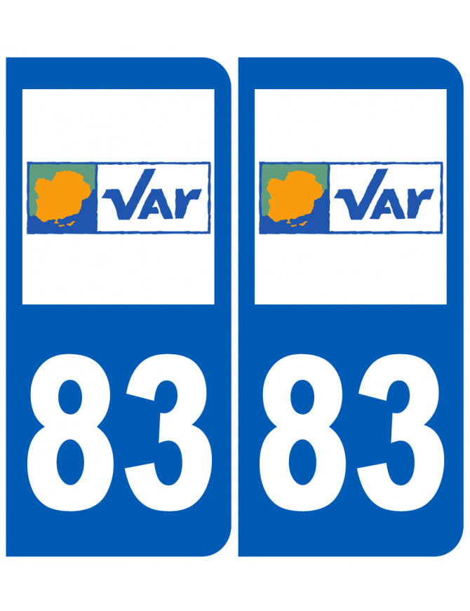 immatriculation 83 (Var) - Sticker/autocollant