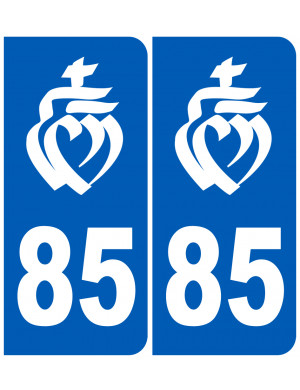 immatriculation 85 Vendée bleu - Sticker/autocollant