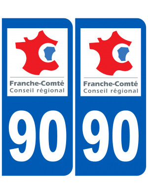 immatriculation 90 (région) - Sticker/autocollant