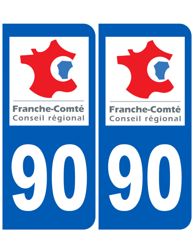 immatriculation 90 (région) - Sticker/autocollant