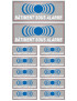 Bâtiment sous protection (2 fois 15x6cm / 10 fois 7x2.5cm) - Sticker/autocollant