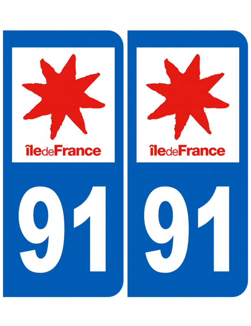 immatriculation 91 (région) - Sticker/autocollant