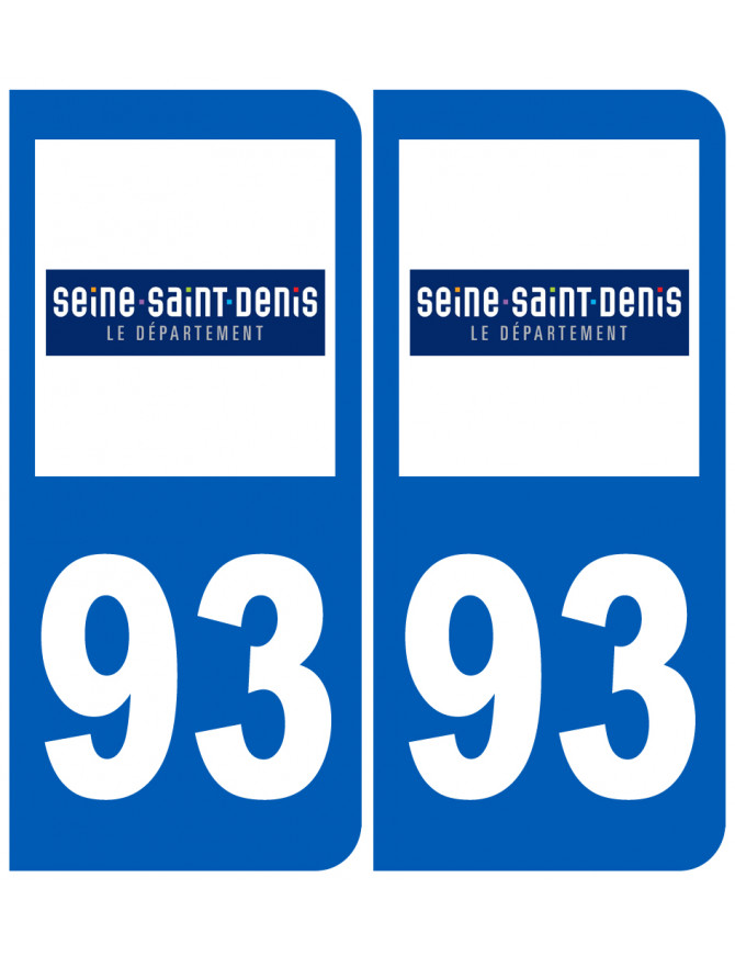 immatriculation 93 (Seine-Saint-Denis) - Sticker/autocollant