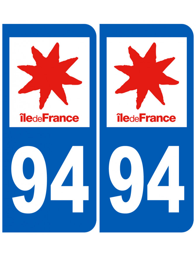 immatriculation 94 (région) - Sticker/autocollant