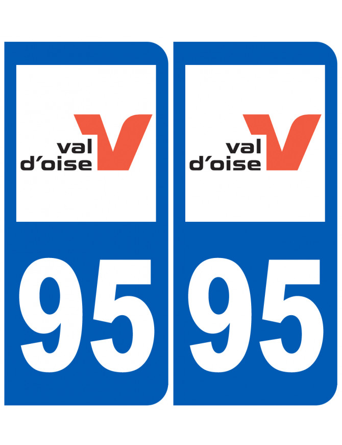 immatriculation 95 (Val-d'Oise) - Sticker/autocollant