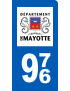 immatriculation motard 976 Mayotte - Sticker/autocollant