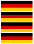 drapeau Allemagne - 8fois 9.5X6.3cm - Sticker/autocollant