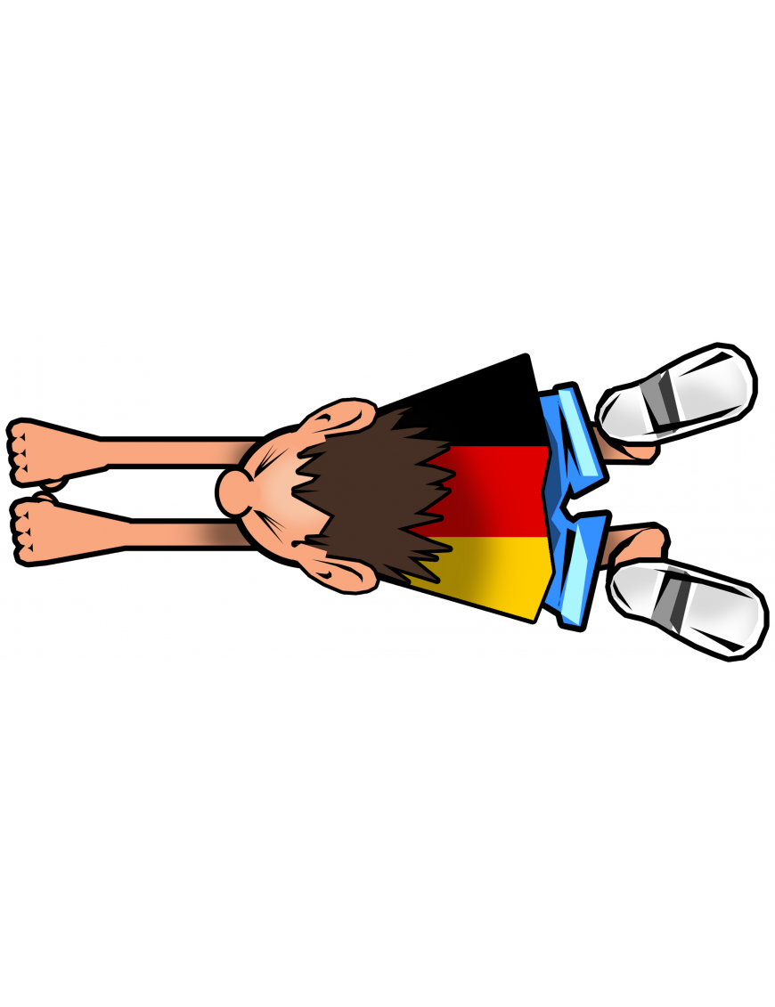 attrape voiture Allemand - 14x6cm - Sticker/autocollant