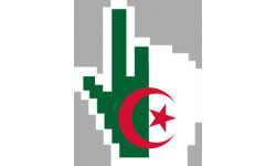 Curseur main Algérienne - 11.5x15cm - Sticker/autocollant