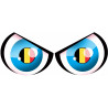 Paire d'yeux Belge - 14x5.5cm - Sticker/autocollant