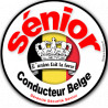 Conducteur Sénior Belge - 15x15cm - Sticker/autocollant