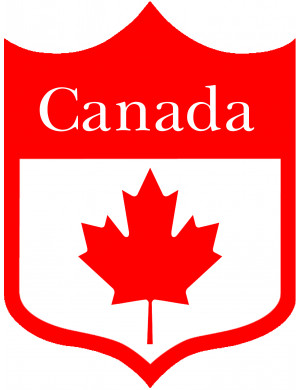 Blason Canadian - 10x7cm - Sticker/autocollant