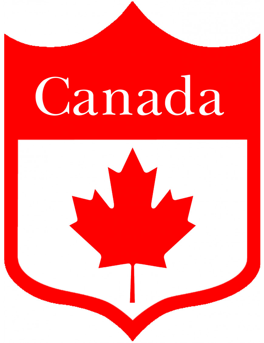 Blason Canadian - 10x7cm - Sticker/autocollant