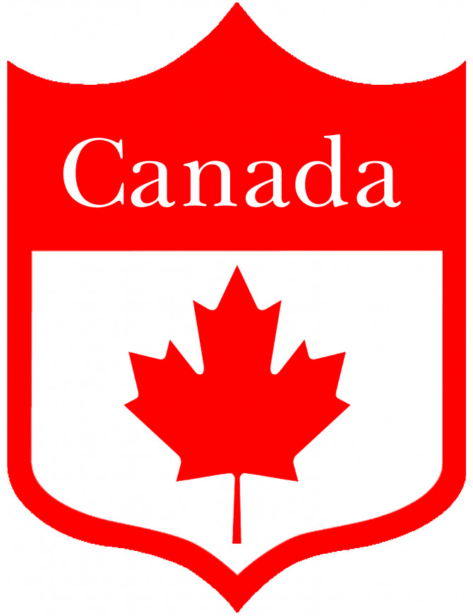 Blason Canadian - 10x7cm - Sticker/autocollant