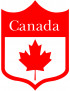 Blason Canadian - 10x7cm - Sticker/autocollant