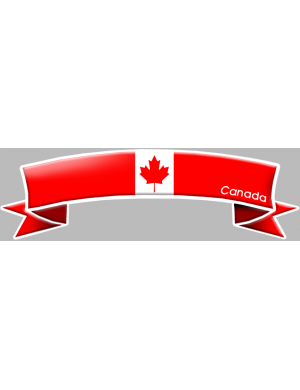 Flamme canadienne - 10x3cm - Sticker/autocollant