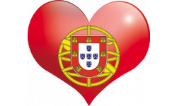 Coeur Portugal - 5x4.3cm - Sticker/autocollant