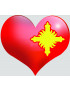 Coeur Gascogne - 5x4.3cm - Sticker/autocollant