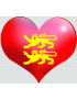 Coeur Normandie - 5x4.3cm - Sticker/autocollant