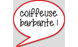 Coiffeuse barbante - 15x13.5cm - sticker/autocollant