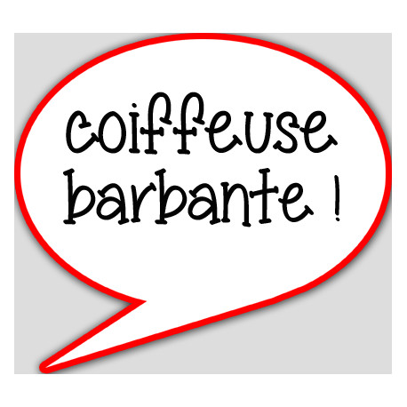 Coiffeuse barbante - 15x13.5cm - sticker/autocollant