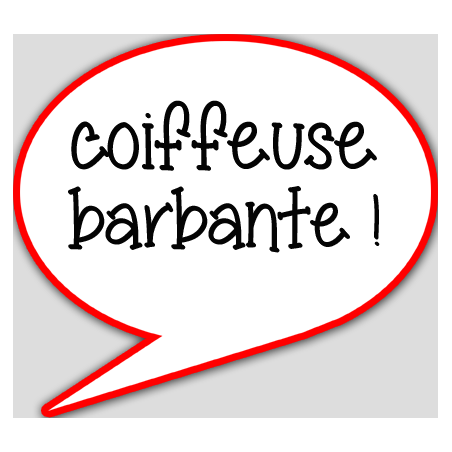 Coiffeuse barbante - 15x13.5cm - sticker/autocollant