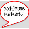 Coiffeuse barbante - 15x13.5cm - sticker/autocollant