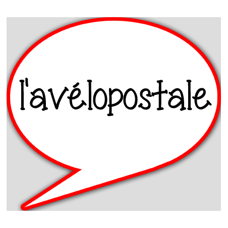 l'avélopostale - 15x13.5cm - sticker/autocollant