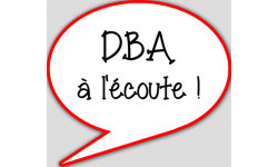 DBA à l'écoute - 10x9cm - sticker/autocollant