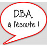 DBA à l'écoute - 10x9cm - sticker/autocollant