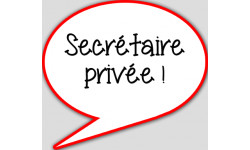 Secrétaire privée - 10x9cm - sticker/autocollant