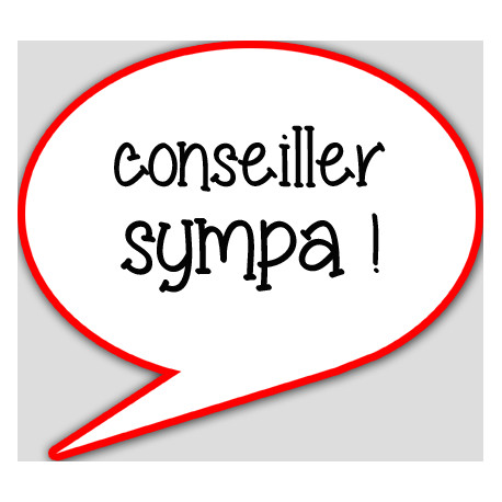 conseiller sympa - 10x9cm - sticker/autocollant