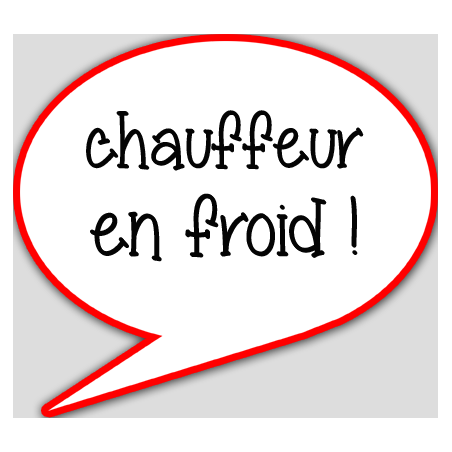 chauffeur en froid - 15x13.5cm - sticker/autocollant